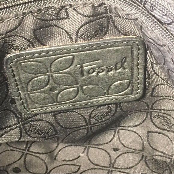 Fossil black leather hand bag - Picture 9 of 10